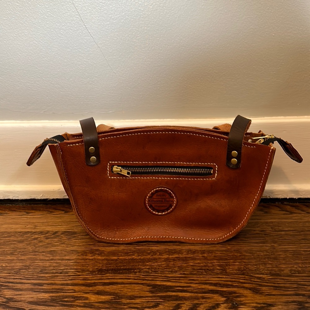NWT 100% hand cut and sewn leather purse - Picture 1 of 12
